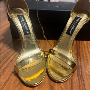 Dolce & Gabbana Gold Stiletto Heels